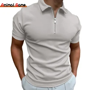 Men's Solid Color Polo Shirt Short Sleeve