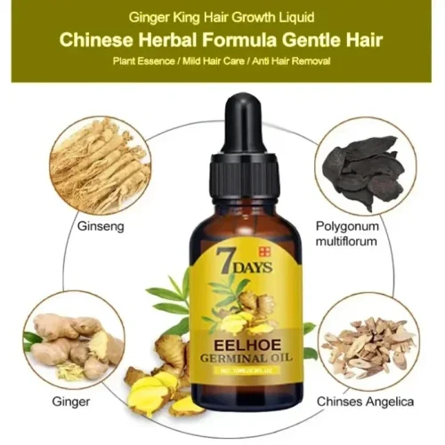 7 Day Fast Hair Growth Oil Ginger Growth Hair Treatment Anti Hair Loss Men Women Scalp Treatment Serum Products Beauty Product - Image 6